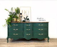 Image 1 of French Louis Green Large CHEST OF DRAWERS - SIDEBOARD - DRESSER