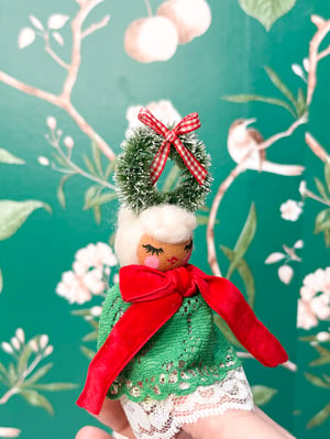 Image of Wool Ball Ornament Classic Mini Doll #4