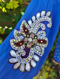 Image 11 of Mykonos Glitter wrap dress - blue 6-10