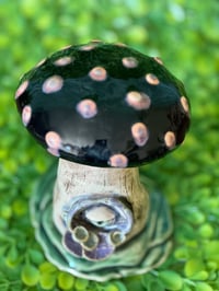 Image 4 of Magic Mushroom Evil Eye Handbuilt Ceramic Mushroom 