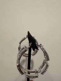Image 3 of 3 square silver hoop