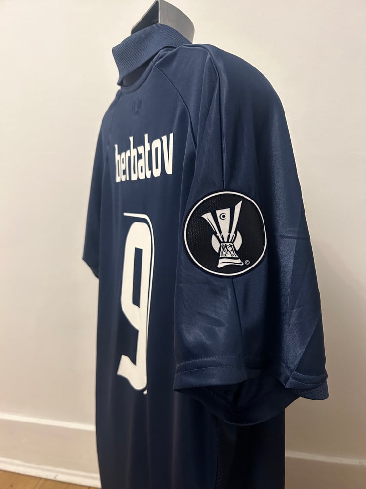 Image of Tottenham Hotspur “BERBATOV 9” 2007/08 Away Shirt + UEFA patch (XL)