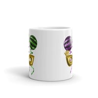 Image 5 of Let's Celebrate, Mardi Gras White glossy mug