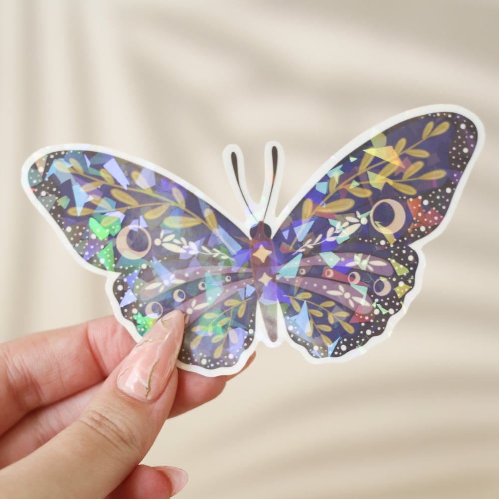 Image of Butterfly Holographic Sticker