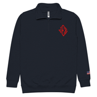 Image 1 of Embroidered Jeffrey Epstein Monogram 1/4 Zip Sweatshirt