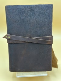 Image 4 of Large Leather Alternating Tridents Blank Book