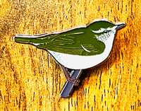 Image 2 of Pale-legged Leaf Warbler - No.152 - UK Birding Pins 