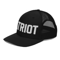 Image 4 of PATRIOT White on Black Richardson 112 Mesh Trucker Cap from PatriotsCo