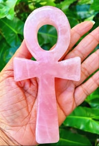 Image 3 of Rose Quartz Ankh 