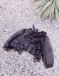 Image 3 of Holly Stalder Abstract Organza Ruffle Top 