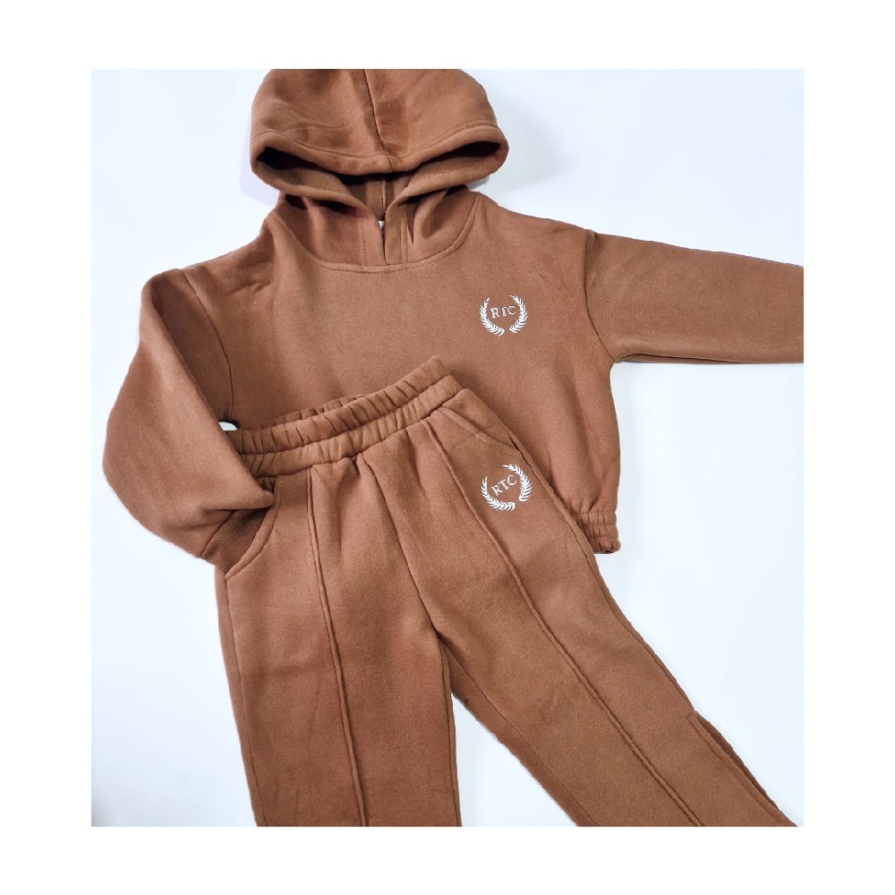 Champion sweatsuit cheap kids brown