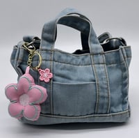 Image 2 of Denim Flower Tote