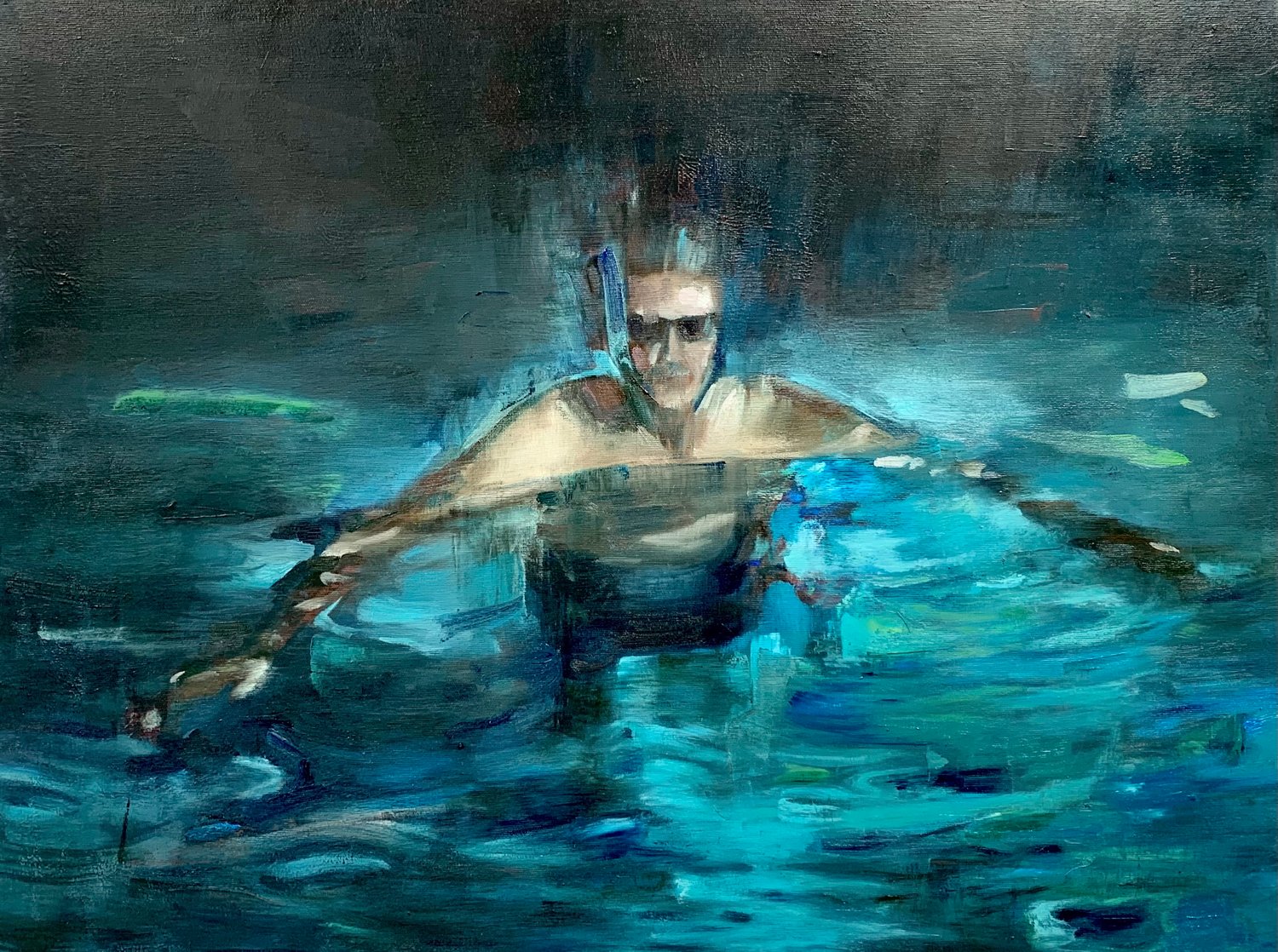 Image of Painting / maleri / "Et øjeblik IV" / 60x80 cm