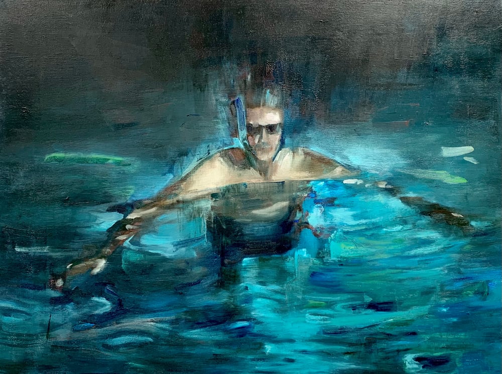 Image of Painting / maleri / "Et øjeblik IV" / 60x80 cm