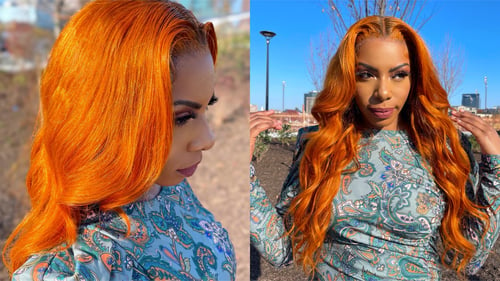 Image of "GINGER SPICE" 24 inch FULLY CUSTOMIZED 13x4 lace front wig 