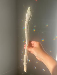 Image 1 of *new* PYRITE + SILVER petite crystal wand