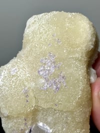Image 8 of QR Code Fluorite On Druzy Quartz Matrix Specimen | Guizhou China #2821