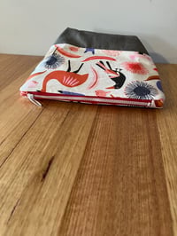 Image 3 of Fabric Zipper Pouch - Emu, Magpie, Kangaroo