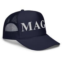 Image 6 of MAGA Red or Navy - Foam Trucker Hat