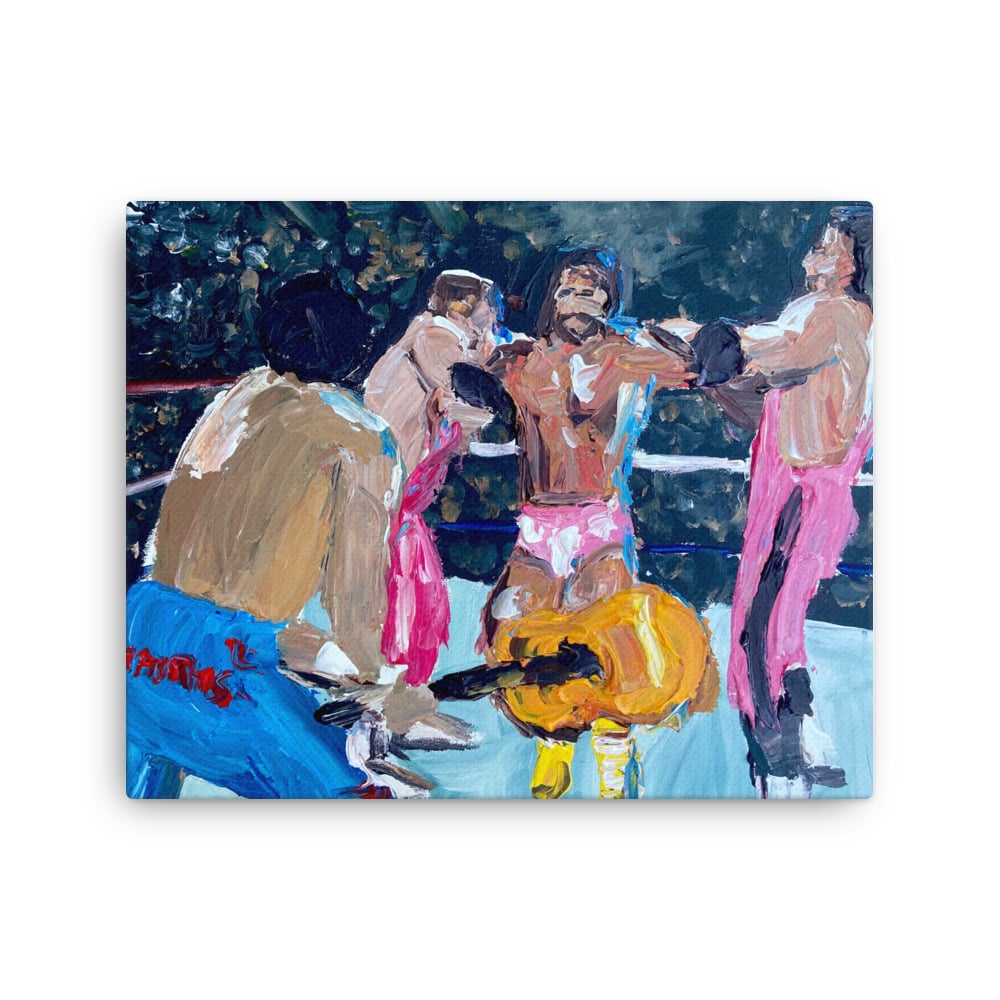 Image of Honkytonkman vs Macho canvas prints 16” x20”