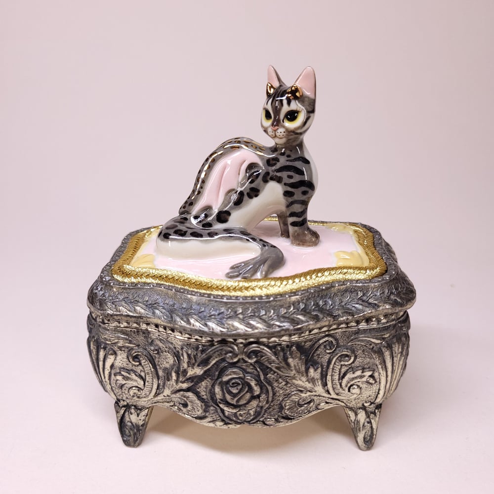 Image of  Porcelain Bengal Dragon Large Trinket Box