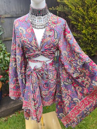 Image 7 of Pefkos co ord sarong set -autumnal pinks