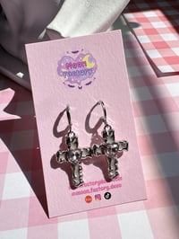 Image 1 of Cross heart earrings 💓