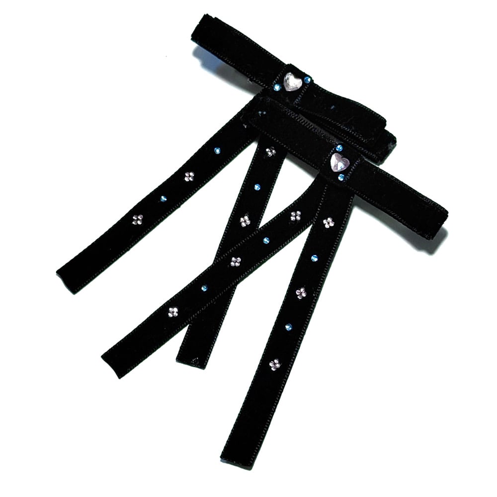 Image of Rhinestone Bow Clips