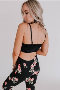 Image 4 of Jesse Velvet and Lace Cami -Black