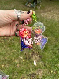 Image 2 of Sk8 Matchablossom Magnet Keychain 3 inches