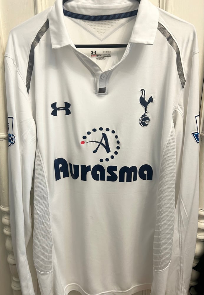 Image of Tottenham Hotspur “BALE 11” 2012/13 Long Sleeve Home Shirt + patches (L)