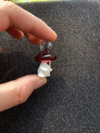 Image 4 of Red blizzard Buddha mushroom character pendant 