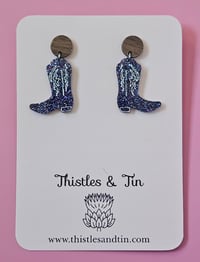 Image 6 of Western Boot Glitter Dangles 