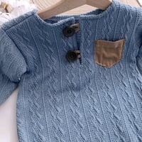 Image 3 of Photoshooting boys bodysuit |  Ari | dusty blue | 12-15 months | 18-24 months