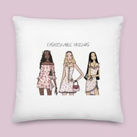 Image 2 of "Fashionable Friends" Pillow