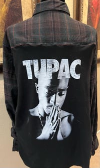 Vintage Green/Gray/Black Flannel Shirt 2Pac