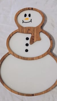 Image 1 of snowman charcuterie board 