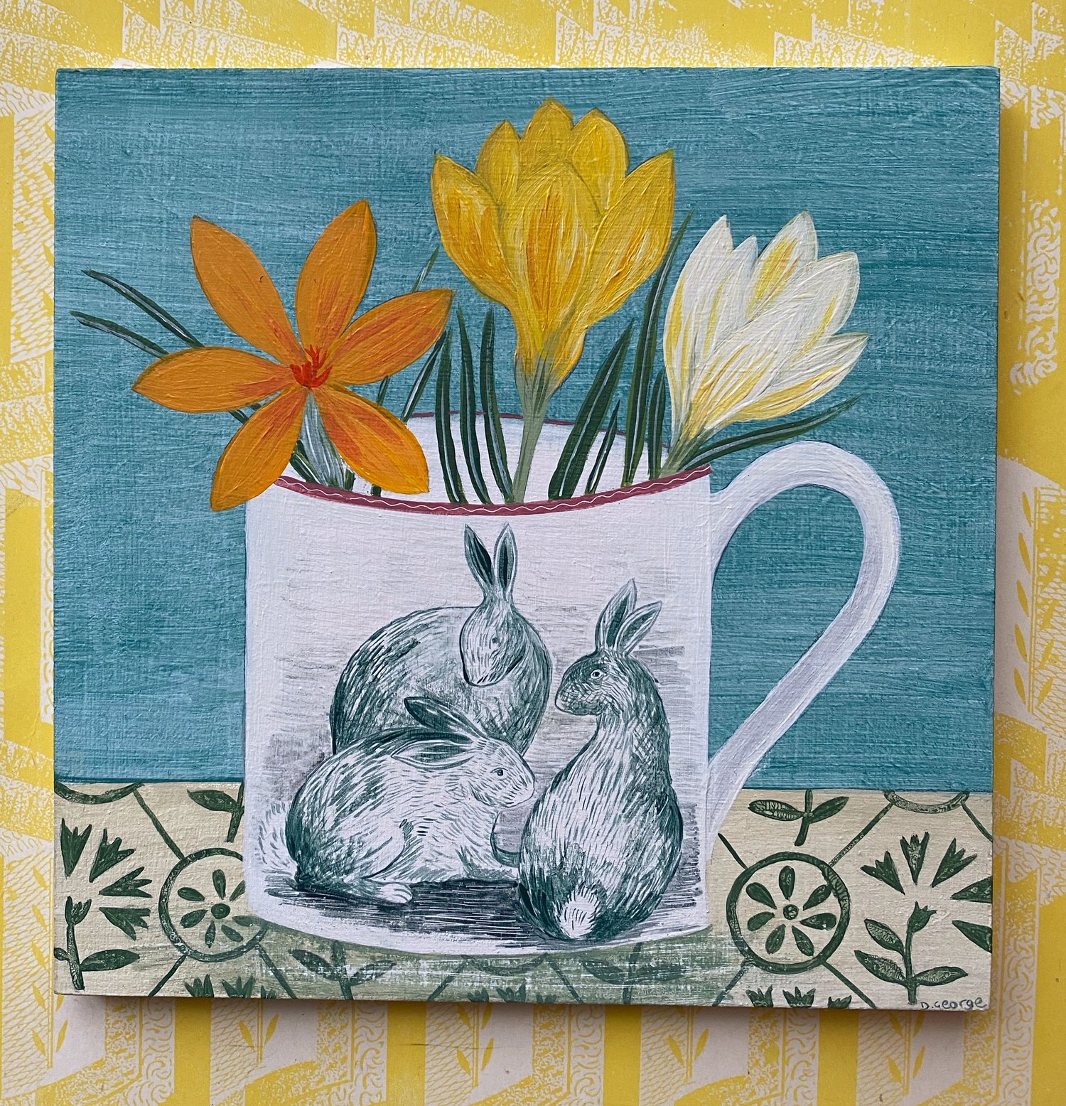 Image of Rabbit cup and Crocus 
