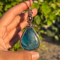 Image 1 of Blue Apatite & Copper Pendant 💙