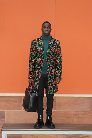 Image of The Osei coat - black garden