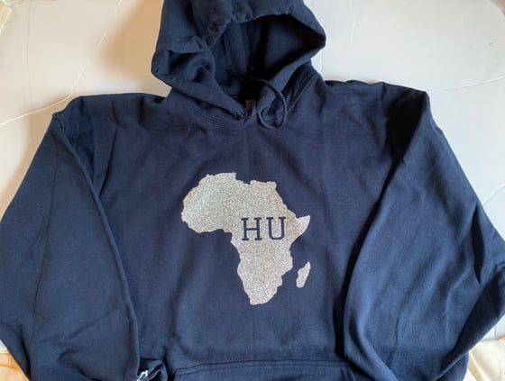 Image of Africa/HU Hoodie Silver Glitter