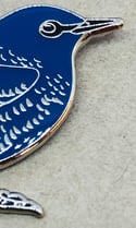 Blue Rock Thrush - August 2021 - UK Birding - Enamel Pin Badge