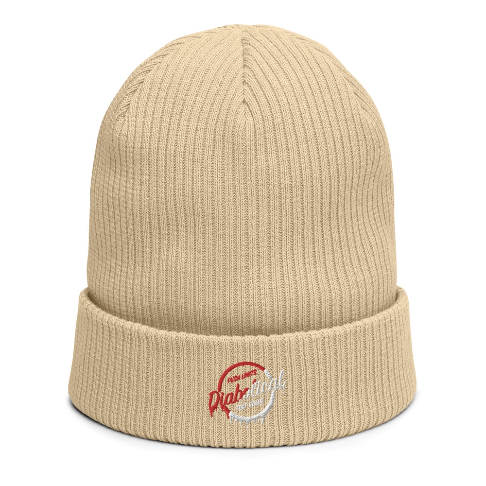 Diabolical "Drip" logo organic ribbed beanie