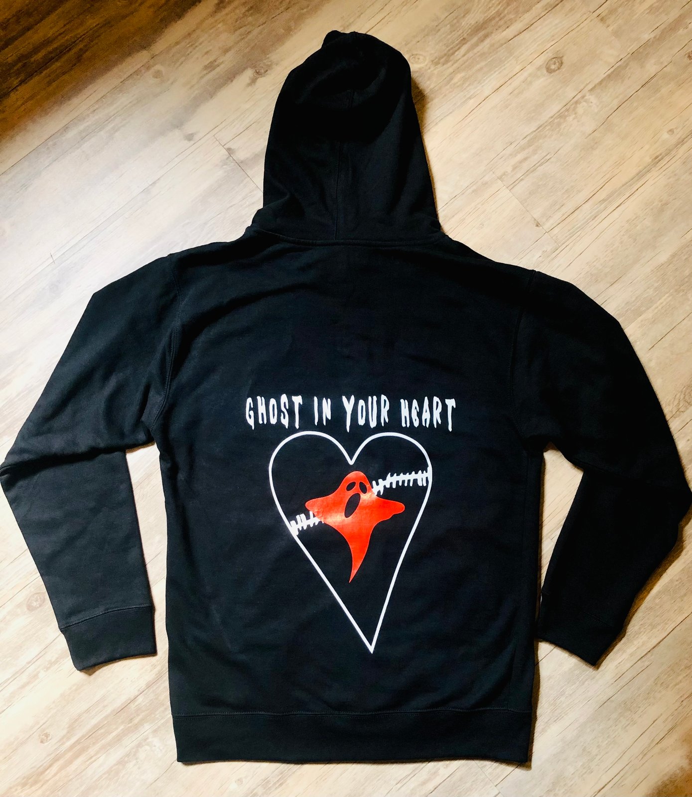 Ghost zip up discount hoodie