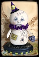 ghost folk art fabric creation spooky cute