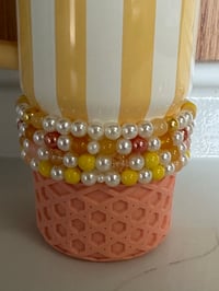 Image 3 of Rubber Ducky Tumbler Bracelet Stack – Yellow Duck Beaded Cup Charm Set