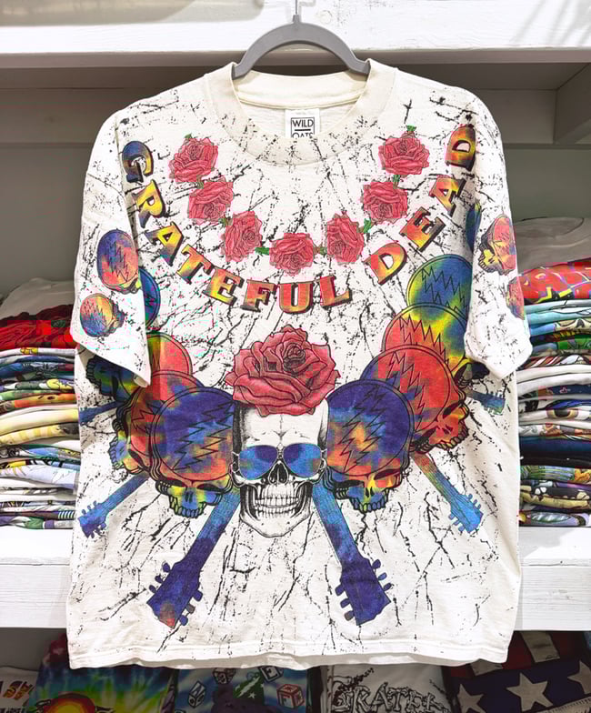 Grateful Dead 1992 SYF All Over Print T-Shirt - Size L