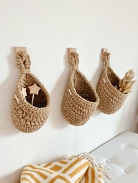Image 4 of Jute crochet hanging baskets