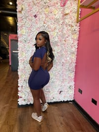 Image 3 of navy shorts bodysuit 