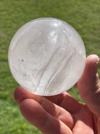 Image 7 of Clear Quartz Sphere With Rainbows #1431